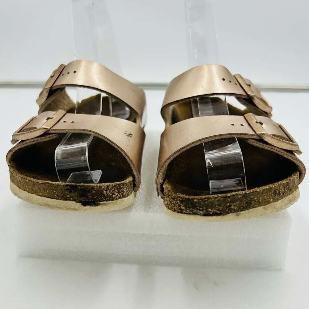 Birkenstock Girls Arizona Kids Slides Sandals Sz US 3-3.5 / 34 EU Rose Gold